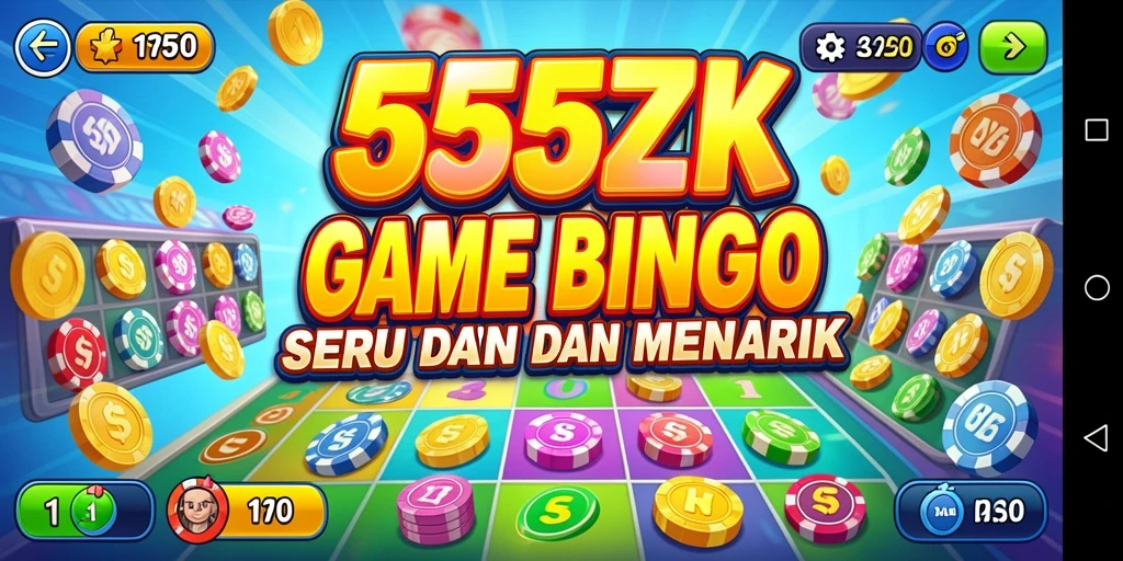 Gameplay seru Bingo dalam aplikasi 555ZK yang menarik.