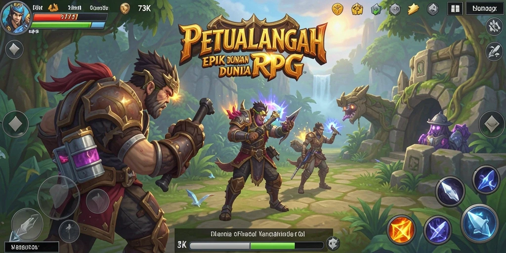 Tampilan gameplay seru dan mendalam dari 73K sebagai RPG.