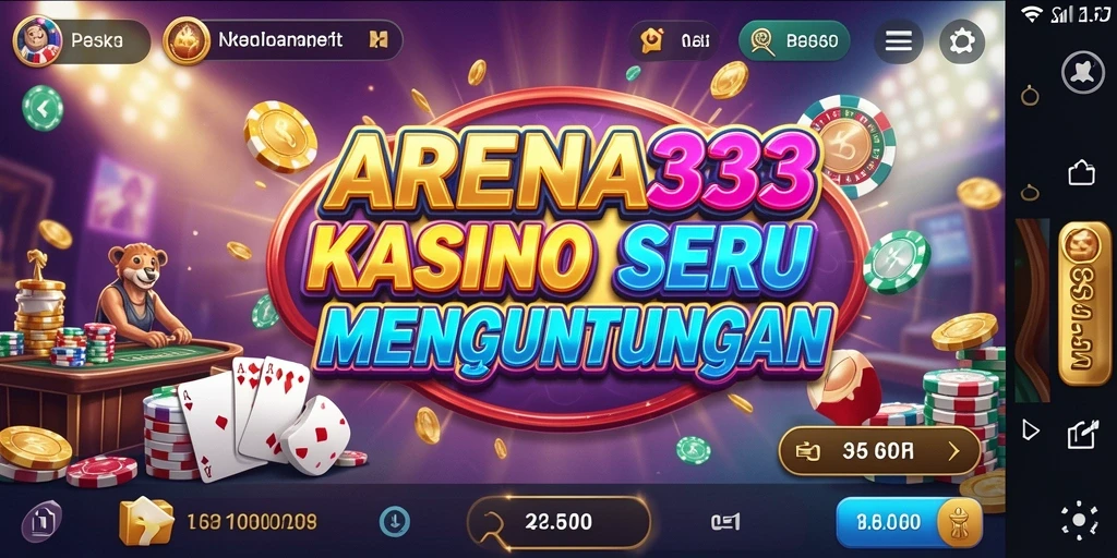 Screenshot utama menunjukkan gameplay seru dari ARENA333 di Kasino.