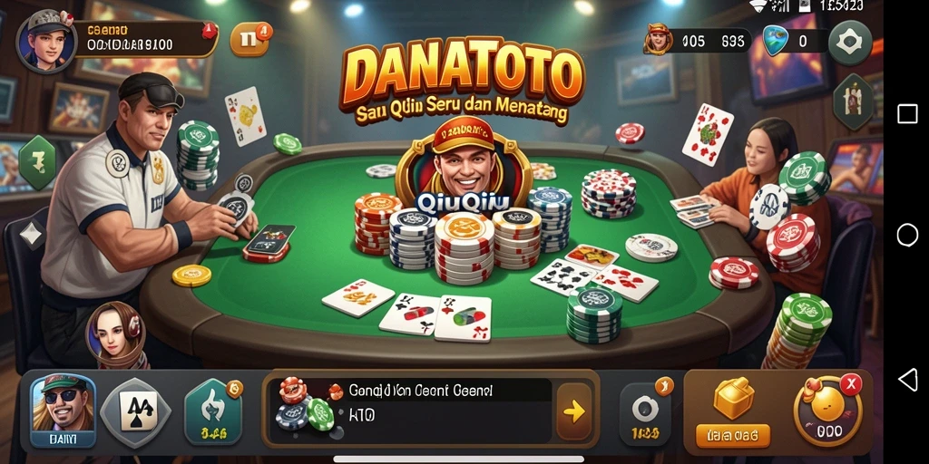 Tampilan seru dari gameplay DANATOTO QiuQiu.