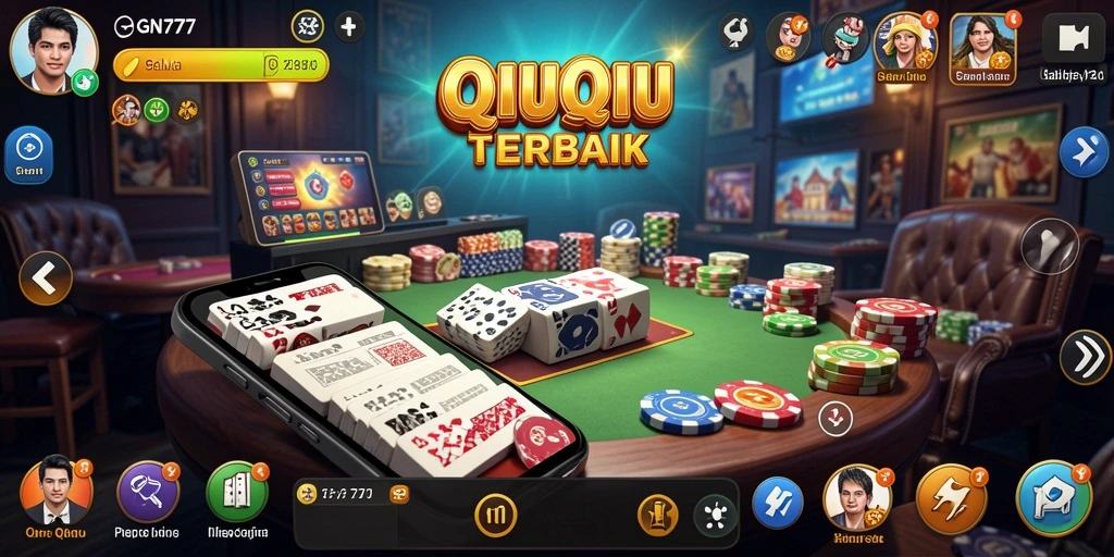 Tampilan seru gameplay QiuQiu di GN777.