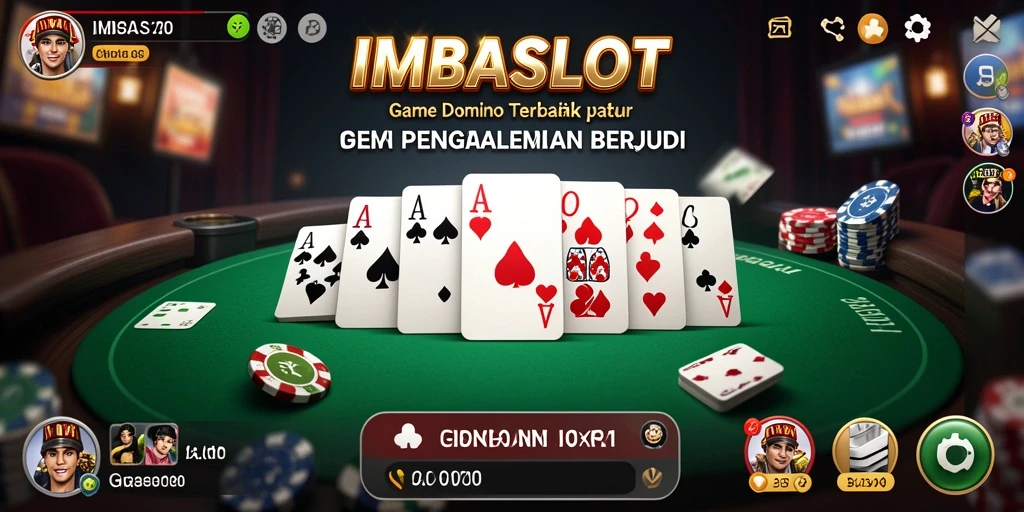 Tampilan gameplay seru dalam IMBASLOT yang menampilkan permainan Domino.
