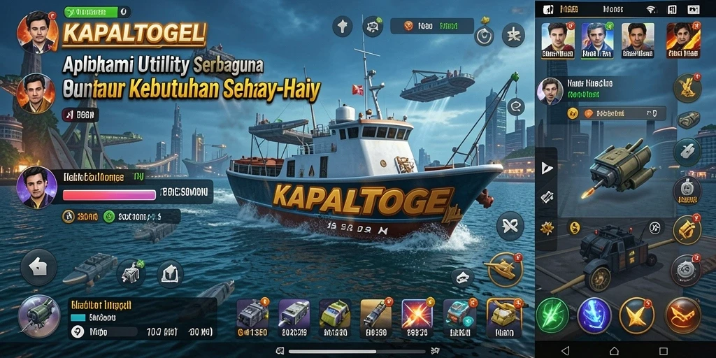 Tampilan antarmuka KAPALTOGEL yang menarik dan fungsional.