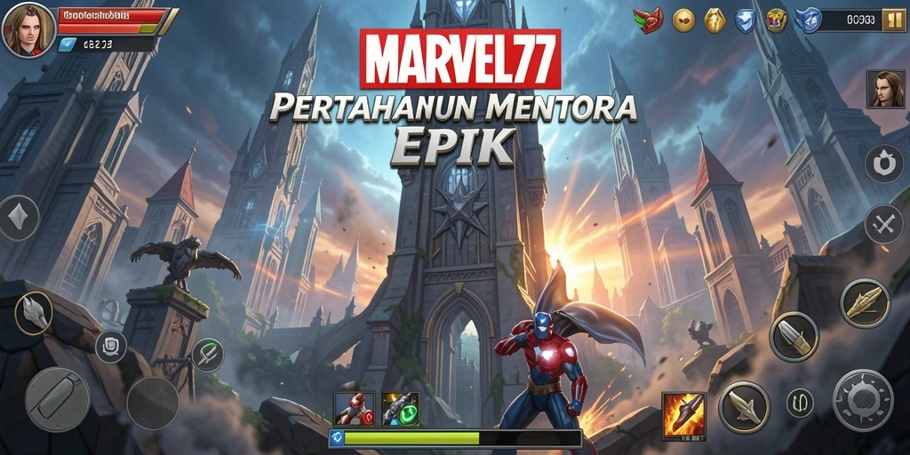 Tangkapan layar dari gameplay Tower Defense yang menegangkan.