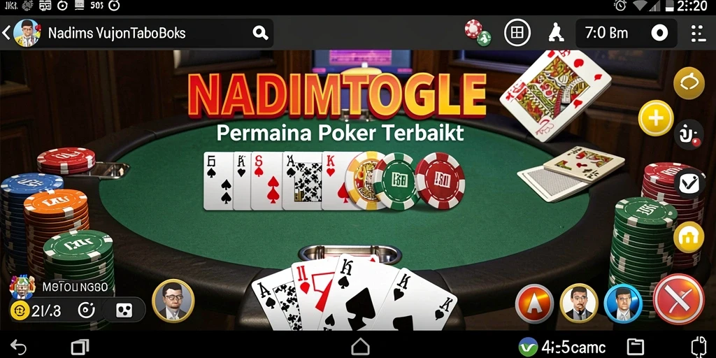 Tampilan menarik dari gameplay poker di NADIMTOGEL yang seru.