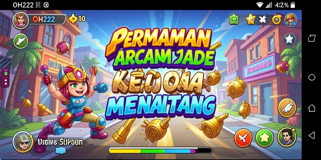 Tangkapan layar utama OH222 menampilkan gameplay seru dalam dunia Arcade.