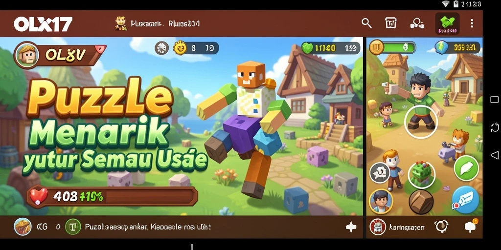 Screenshot OLX17 menampilkan gameplay puzzle yang menarik dan menantang.