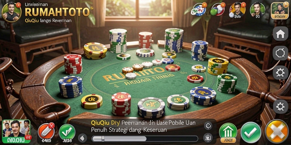 Tampilan gameplay QiuQiu yang seru dan interaktif.