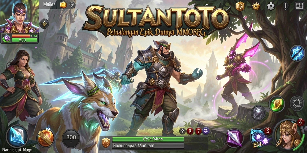 Tampilan gameplay SULTANTOTO yang menampilkan aksi seru dalam dunia MMORPG.