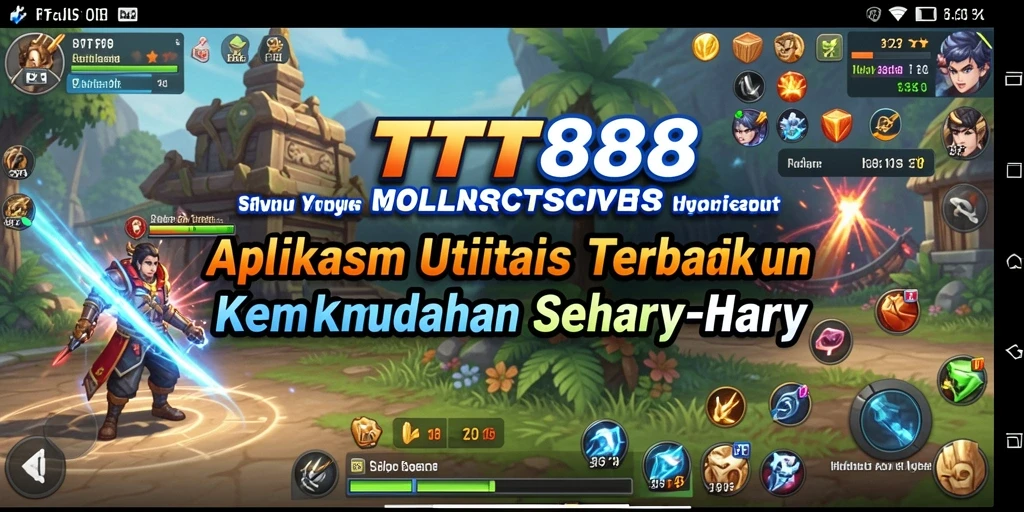 Screenshot utama TTT888 menampilkan fitur pengingat dan antarmuka pengguna.