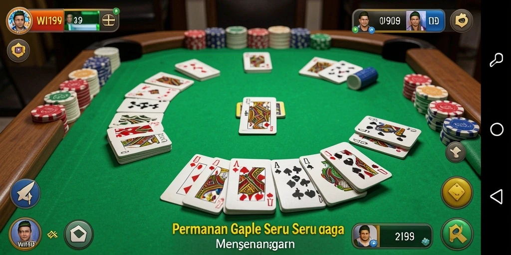 Tampilan gameplay Gaple yang menarik dan interaktif.